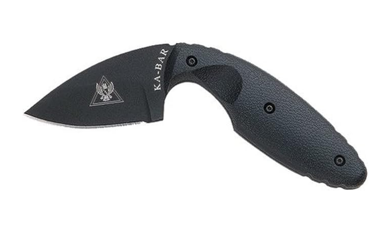 KA-BAR TDI LE Knife 5.625 In OAL 2.313 In Drop Point Blade Black with Black Poly Sheath