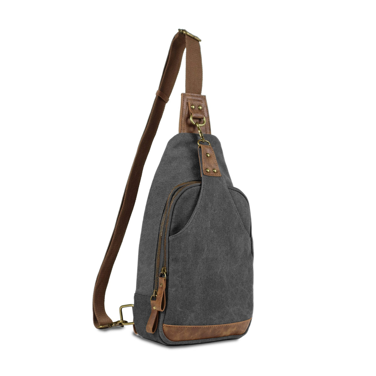 Jessie & James Glacier Canvas Concealed Carry Sling Bag 15"H x 8"W x 3.5"D - Grey
