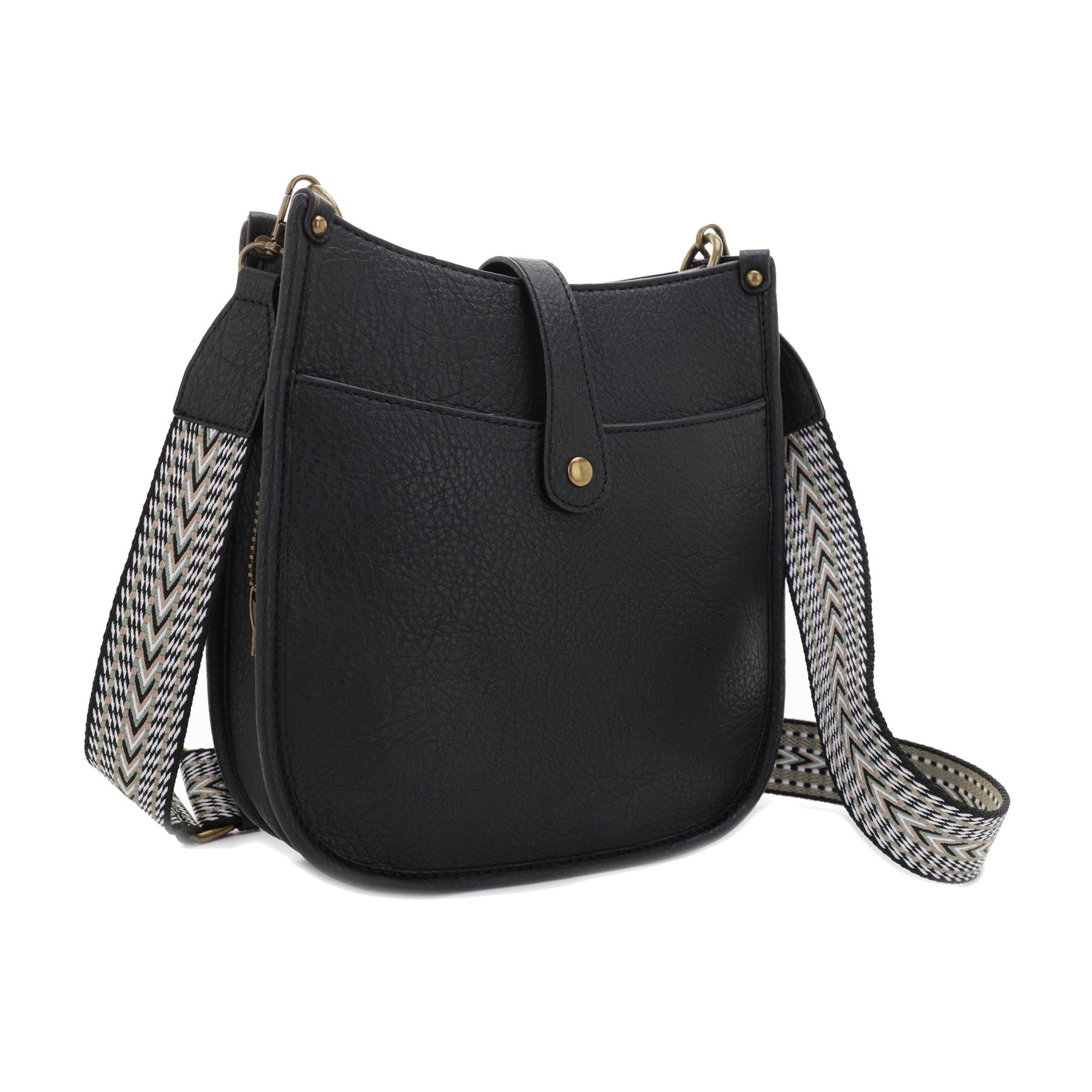Jessie & James Chelsea Concealed Lock and Key Hobo Bag 10"H x 9.75"W x 3"D - Black
