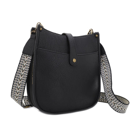 Jessie & James Chelsea Concealed Lock and Key Hobo Bag 10"H x 9.75"W x 3"D - Black