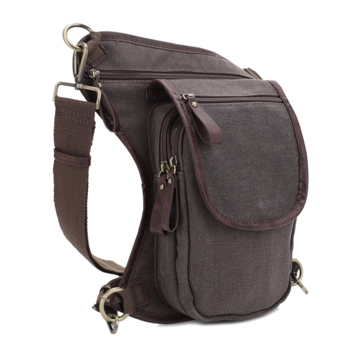 Jessie & James Cougar Canvas Concealed Carry Waist & Leg Bag 11.5"H x 10"W x 2.5"D - Grey