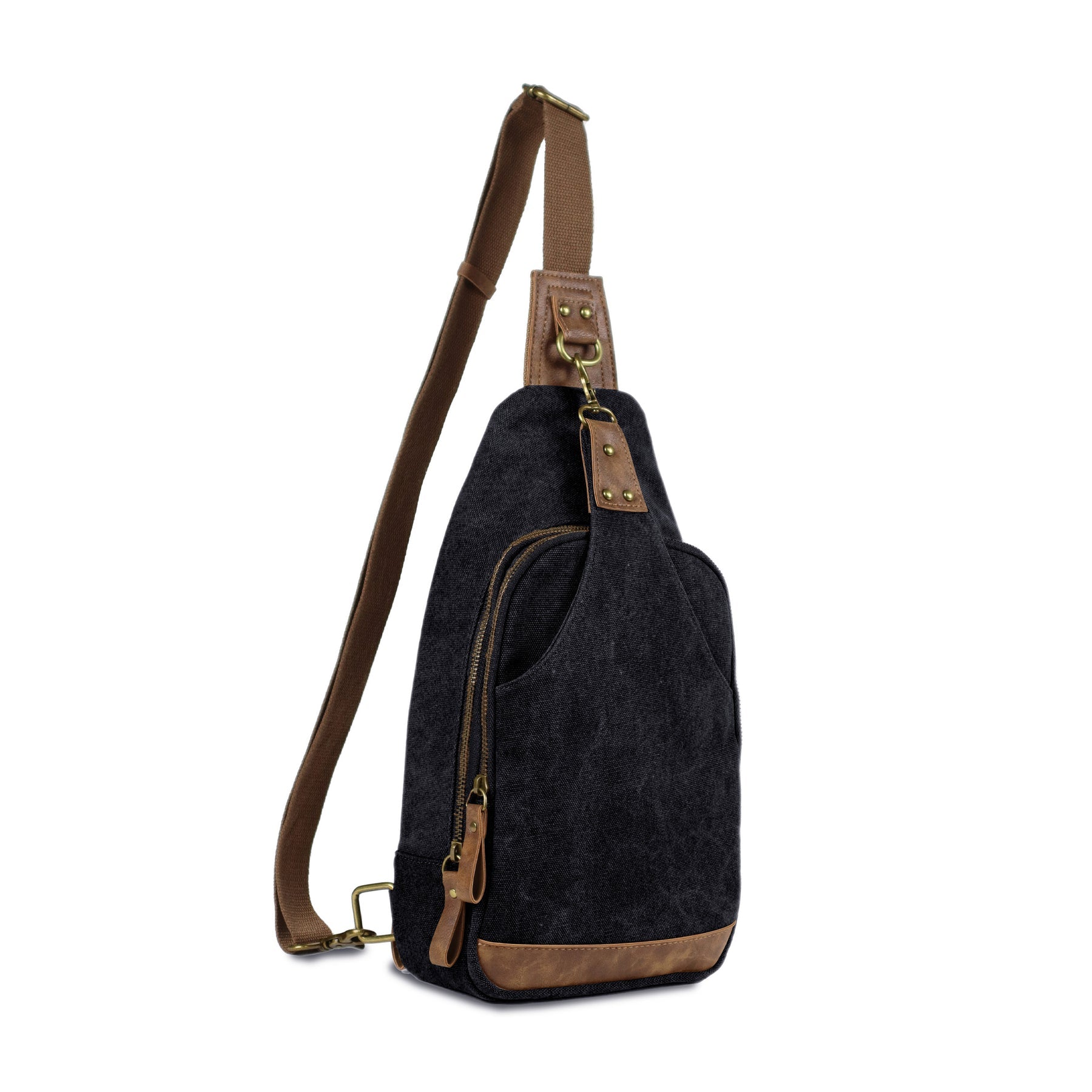 Jessie & James Glacier Canvas Concealed Carry Sling Bag 15"H x 8"W x 3.5"D - Black