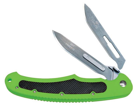 Havalon Piranta-Bolt Folding Hunting Knife Shock Green