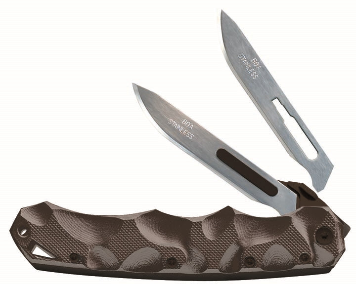 Havalon Piranta Black Stag Folding Hunting Knife