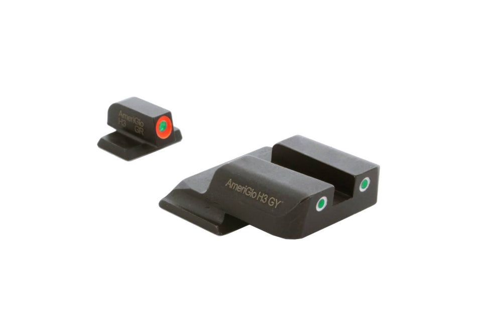 AmeriGlo ProGlo Sights for S&W M&P - Orange Front, Classic Green Rear