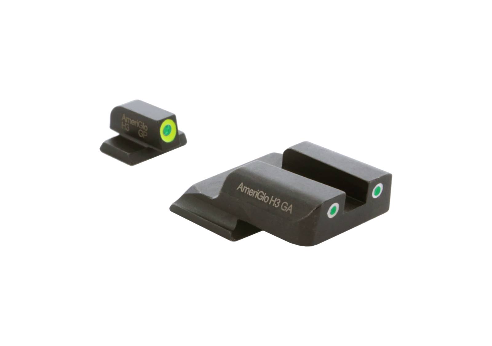 AmeriGlo ProGlo Sights for S&W Shield - Lime Front, Classic Green Rear