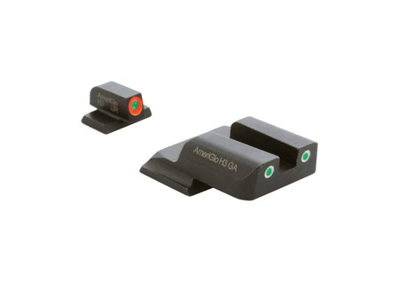 AmeriGlo ProGlo Sights for S&W Shield - Orange Front, Classic Green Rear