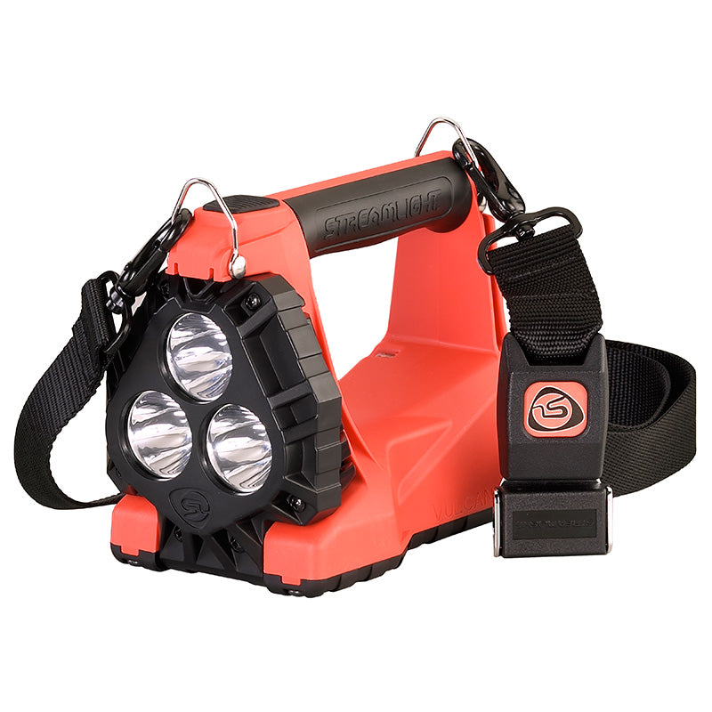 Streamlight Vulcan 180 Vehicle Mount Flashlight System 12V DC Direct Wire Rack Shoulder Strap Orange