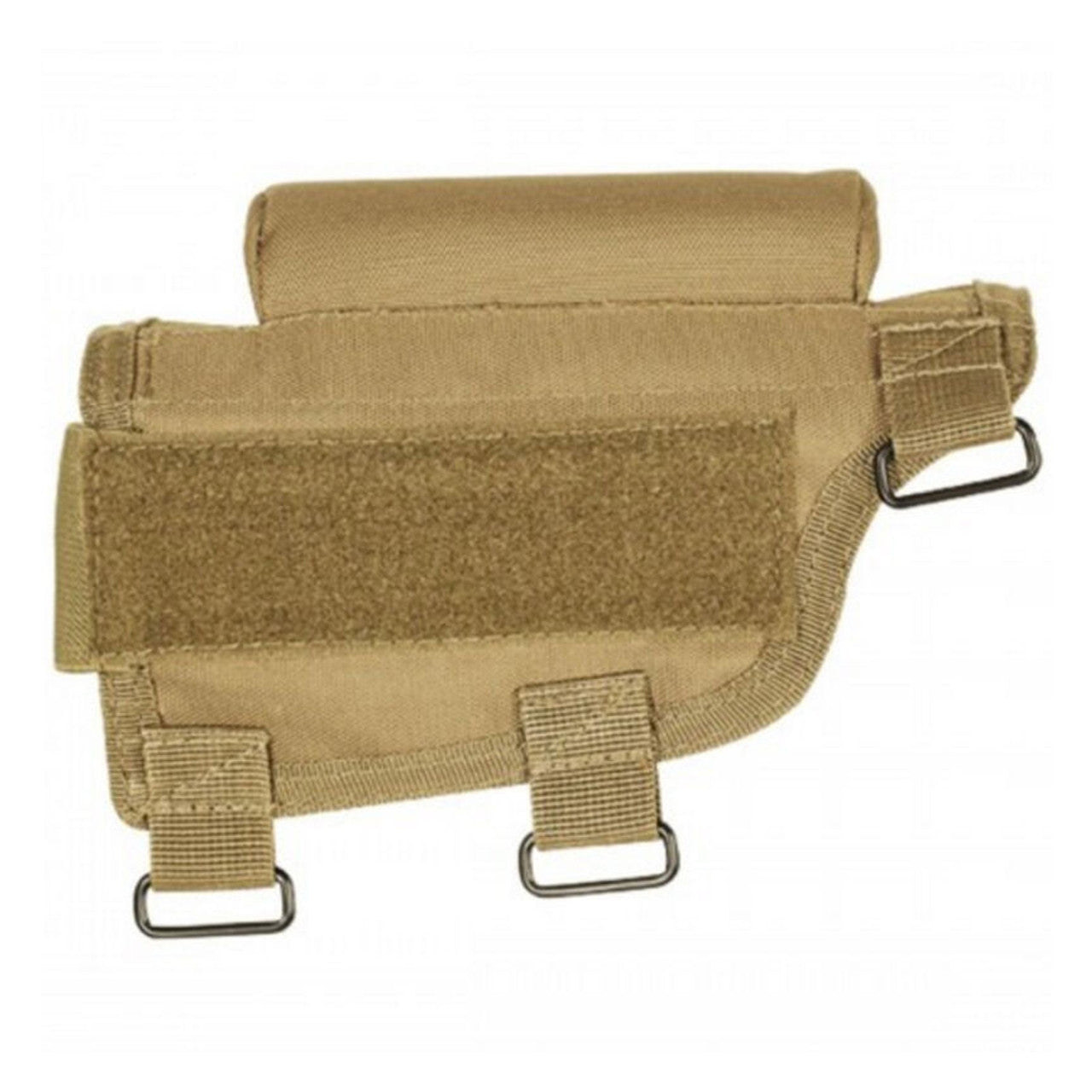 Voodoo Tactical Buttstock Cheek Piece with Ammo Carrier - Coyote