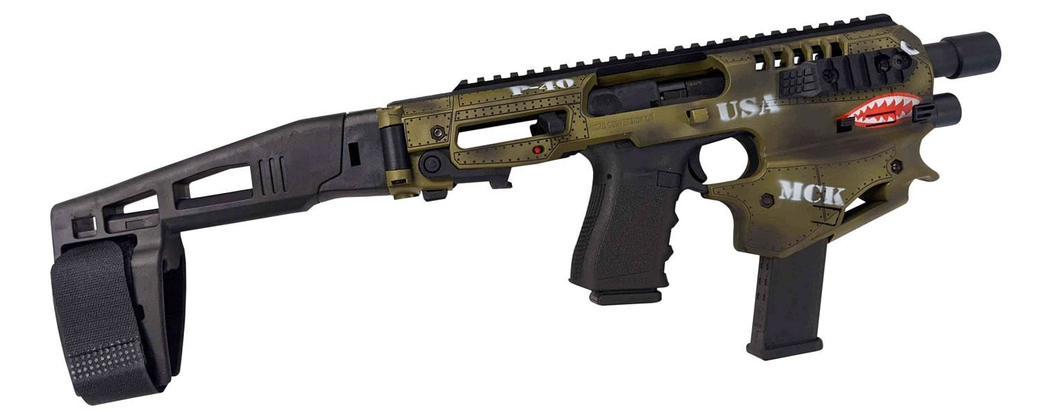 CAA Micro Conversion Kit for Glock 17/19/22/23/31/32/G45 P40 Green Long Stabilizer