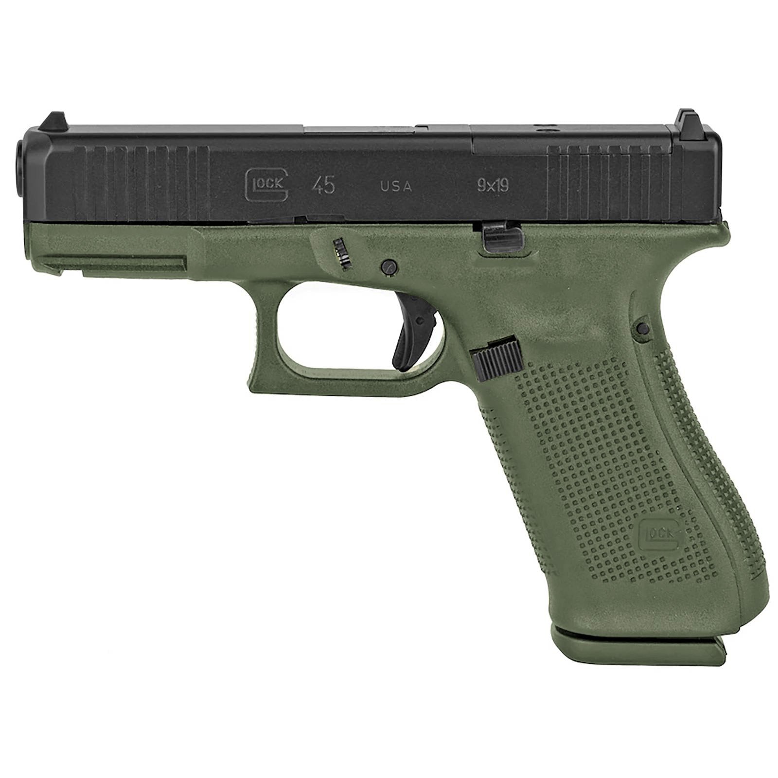 Glock 45 G45 MOS Gen 5 BFG HGA 9mm 4.0" Barrel Fixed Sights Black 5lb Trigger 3x17rd Mags Front Serrations BFG Frame