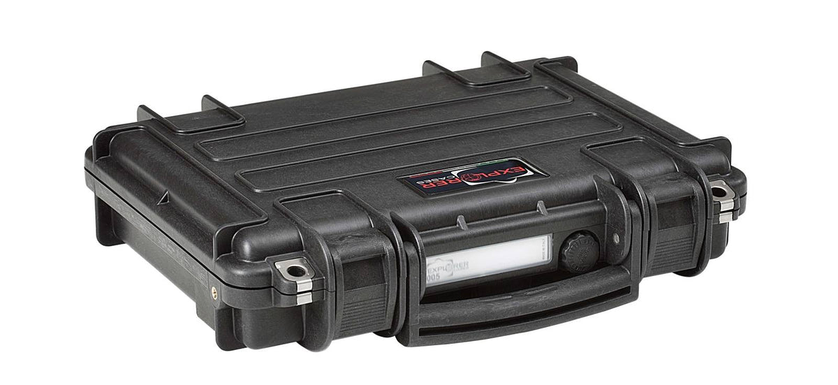 Explorer Single Pistol Case Black 2-Layer Foam US Flag 11.81x8.27x2.28 Inch