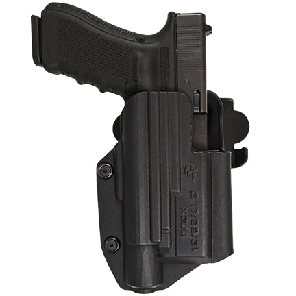 Comp-Tac International OWB Kydex Modular Mount Holster Glock 17 Gen 1-4 Left Hand with TLR1/2 Black