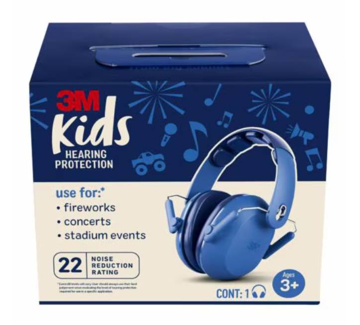 Peltor Kids Hearing Protection Earmuffs Blue