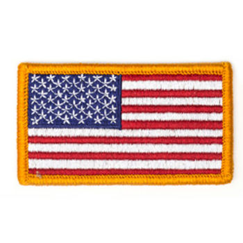 Tac Shield American Flag Patch Red White & Blue Reverse 3-1/4 x 1-13/16 Inch