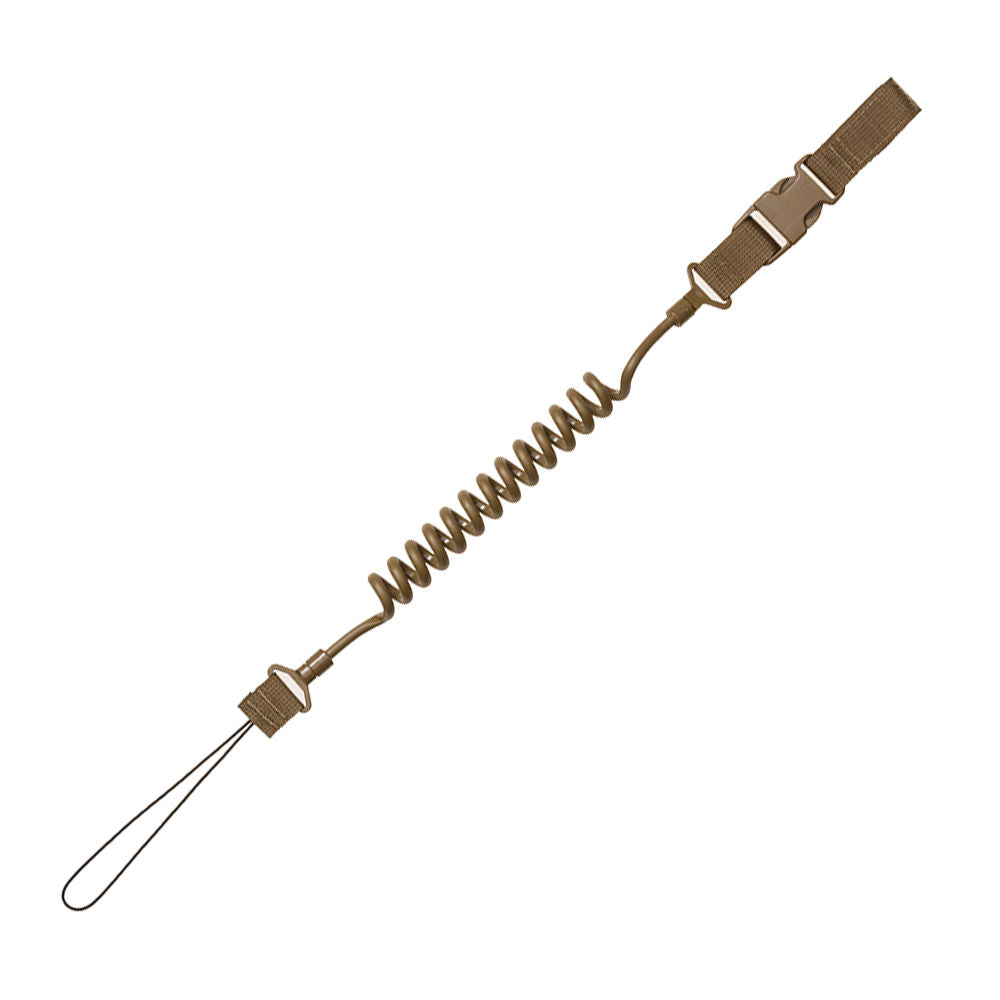 Tac Shield Pistol Lanyard Coyote for Belt or Vest Attachment