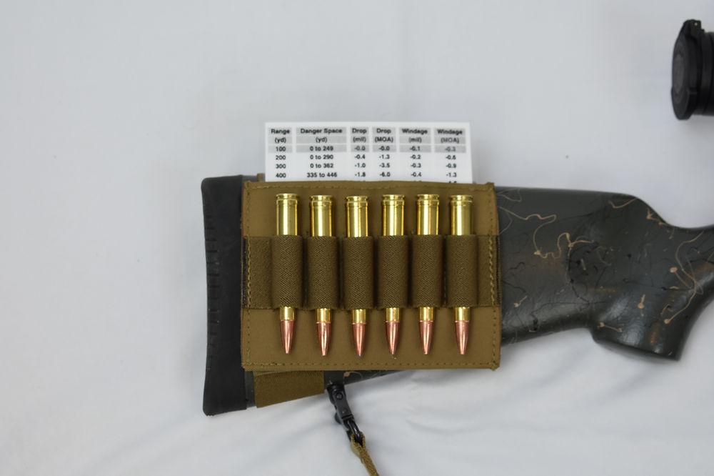 Tac Shield Precision Rifle Stock Shell Holder Coyote 8 Shells