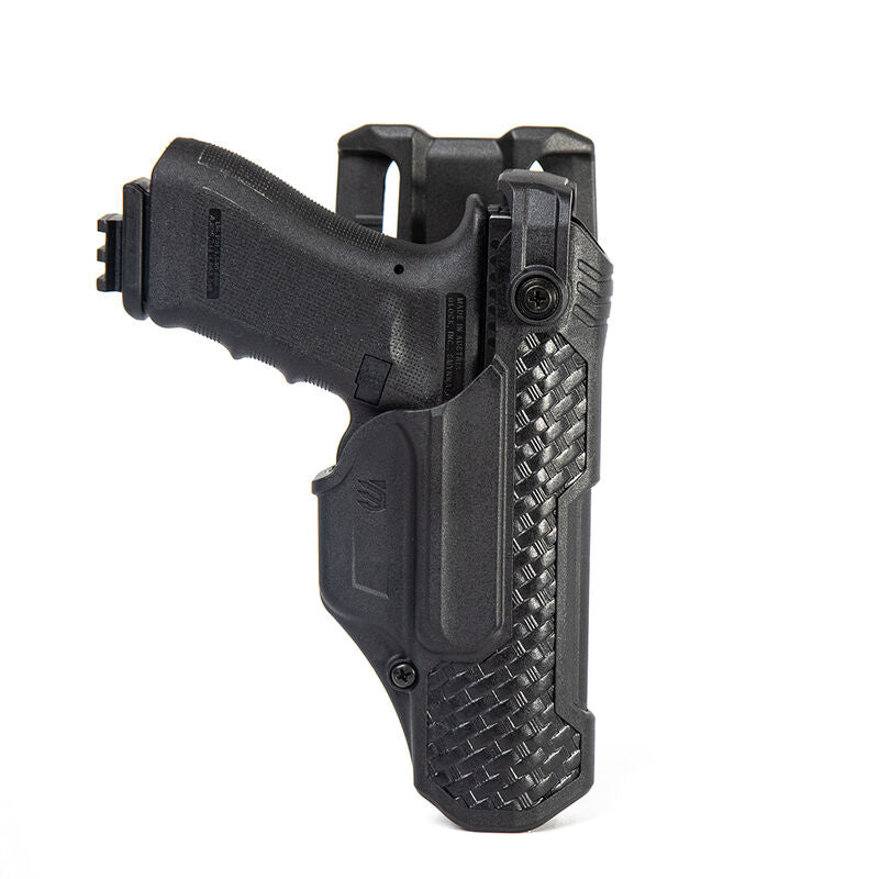 Blackhawk T-Series L3D Duty Holster Glock 17 19 22 23 31 45 LH Basketweave Black