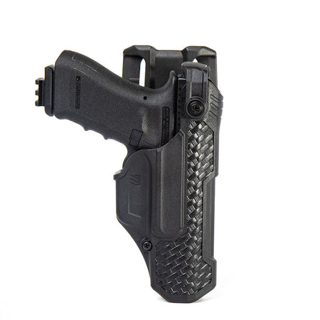 Blackhawk T-Series L3D Duty Holster Glock 17 19 22 23 31 45 LH Basketweave Black