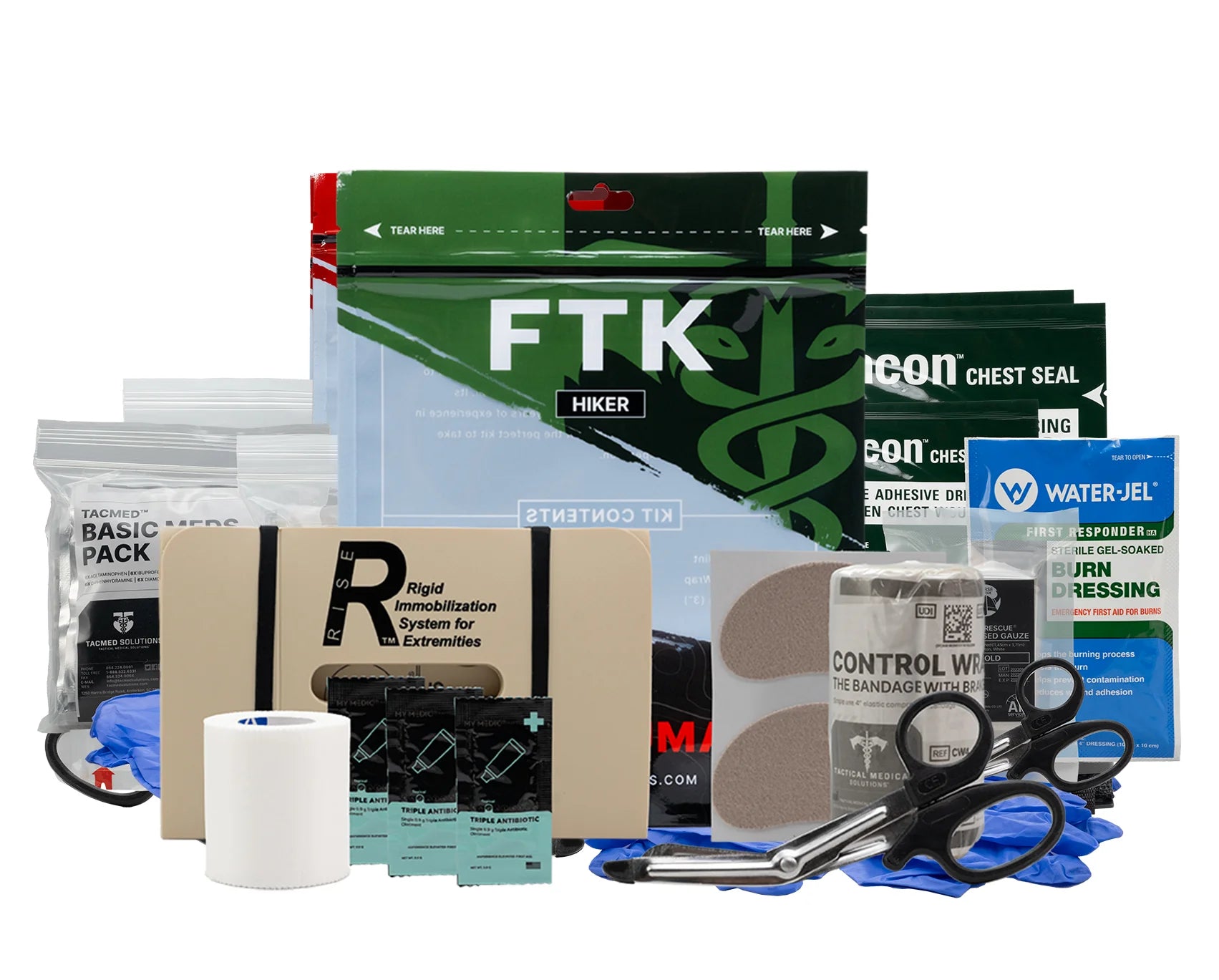 TACMED Solutions Level Hiker Field Trauma Kit Emergency Medical