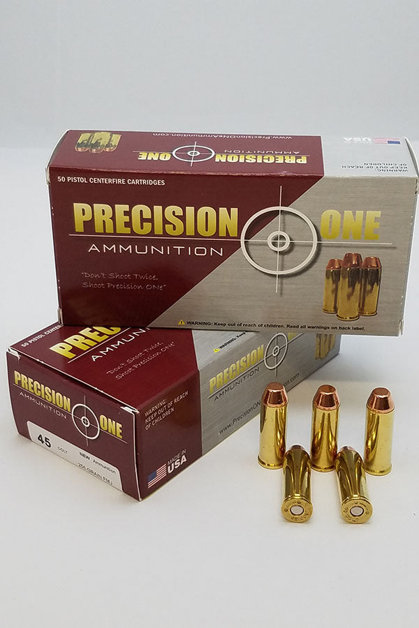 Precision One  .45 Long Colt 255 gr FMJ ammo