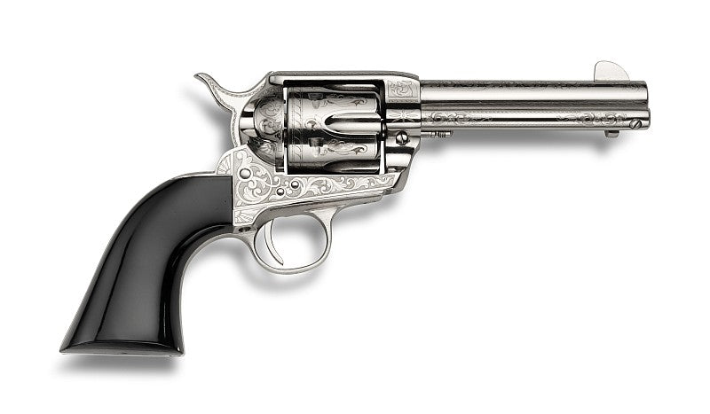 EMF GWII US Grant SA Revolver .45 LC 4-3/4" Nickel Engraved Ultra Black Varnished Wood Grip