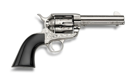 EMF GWII US Grant SA Revolver .45 LC 4-3/4" Nickel Engraved Ultra Black Varnished Wood Grip