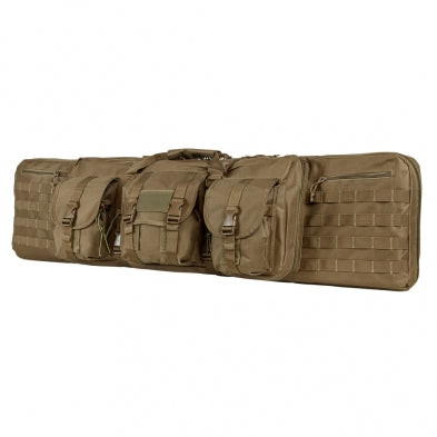 NcStar Double Carbine Case 46 Inch Tan Nylon with Shoulder Straps and 3 Accessory Pockets