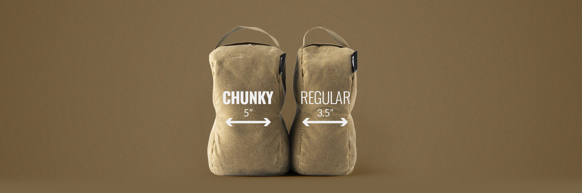 MDT Chunky Peanut Support Bag - Waxed Canvas SPEX Lite 5125 Fill Grulla