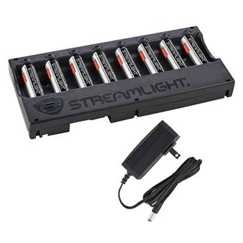 Streamlight 8-Unit SL-B26 Bank Charger 120V/100V AC with 8 SL-B26 Batteries