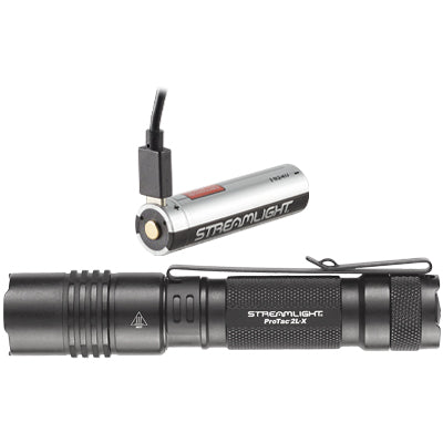 Streamlight ProTac 2X Flashlight with 2 CR123A Lithium Batteries and Holster, Black