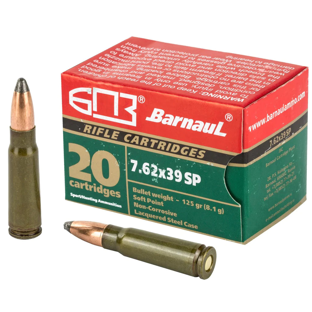 Barnaul BARNAUL 7.62x39mm 125 gr JSP ammo