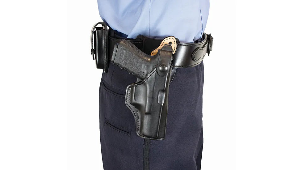 DeSantis Safety Star Black Leather Holster, Right Hand, Glock 17/22/31 Gen 5