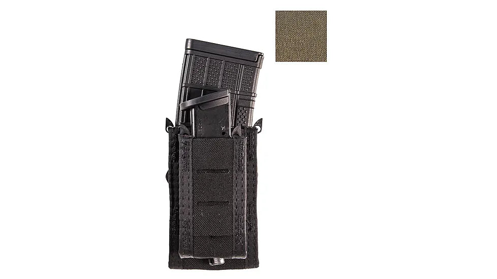 High Speed Gear Duty Double Decker TACO OD Mag Pouch Holds Pistol and Rifle Mags