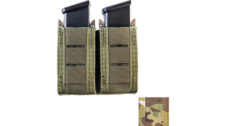 High Speed Gear Duty Double Pistol TACO Mag Pouch Multicam
