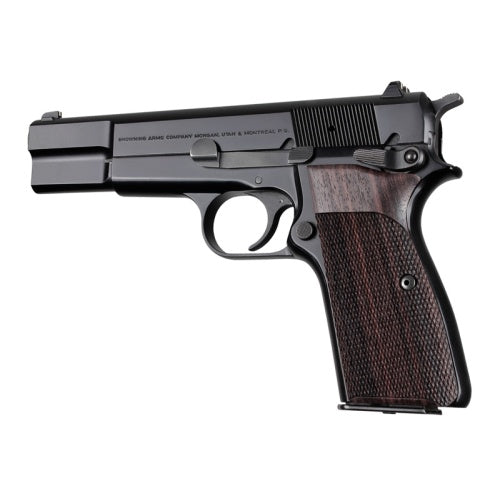 Hogue Browning Hi-Power Smooth Rosewood Grip Panels