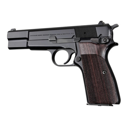 Hogue Browning Hi-Power Smooth Rosewood Grip Panels