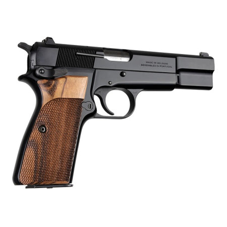 Hogue Browning Hi-Power Checkered Goncalo Grip Panels