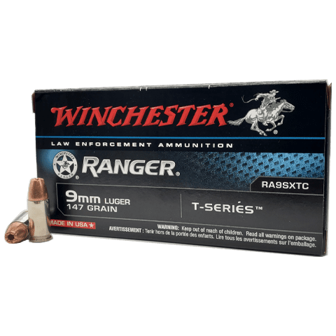 Winchester Ranger T-Series 9mm Luger / Parabellum 147 gr JHP ammo