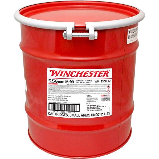 Winchester Lake City USA 5.56x45mm NATO 62 gr FMJ ammo