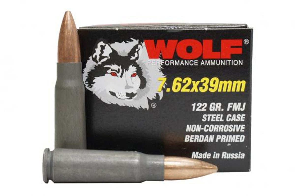 Wolf Performance 7.62x39mm 122 gr FMJ ammo