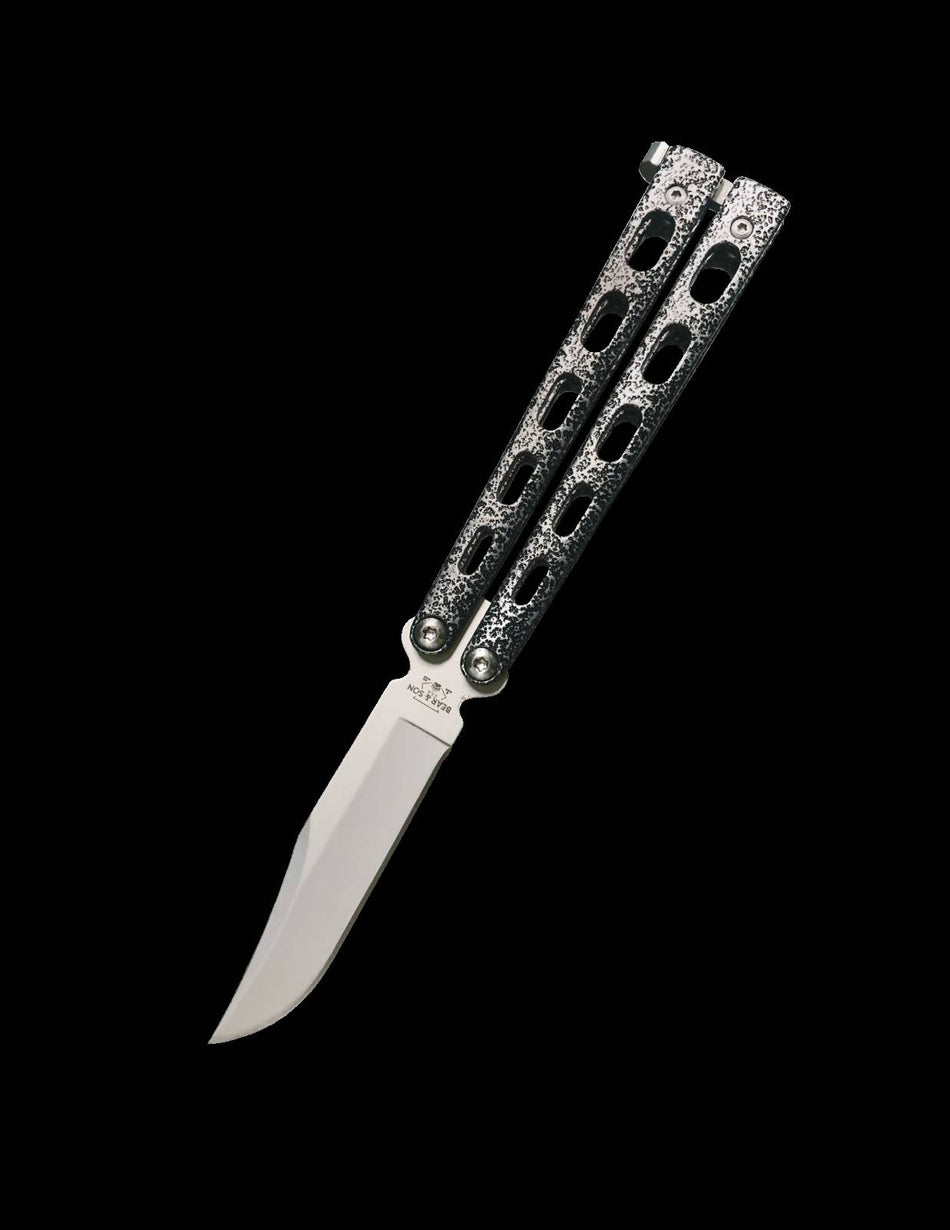 Bear & Sons 4-Inch Silver Vein Butterfly Knife