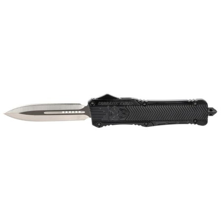 CobraTec Large Black Dagger Blade Non-Serrated OTF Knife