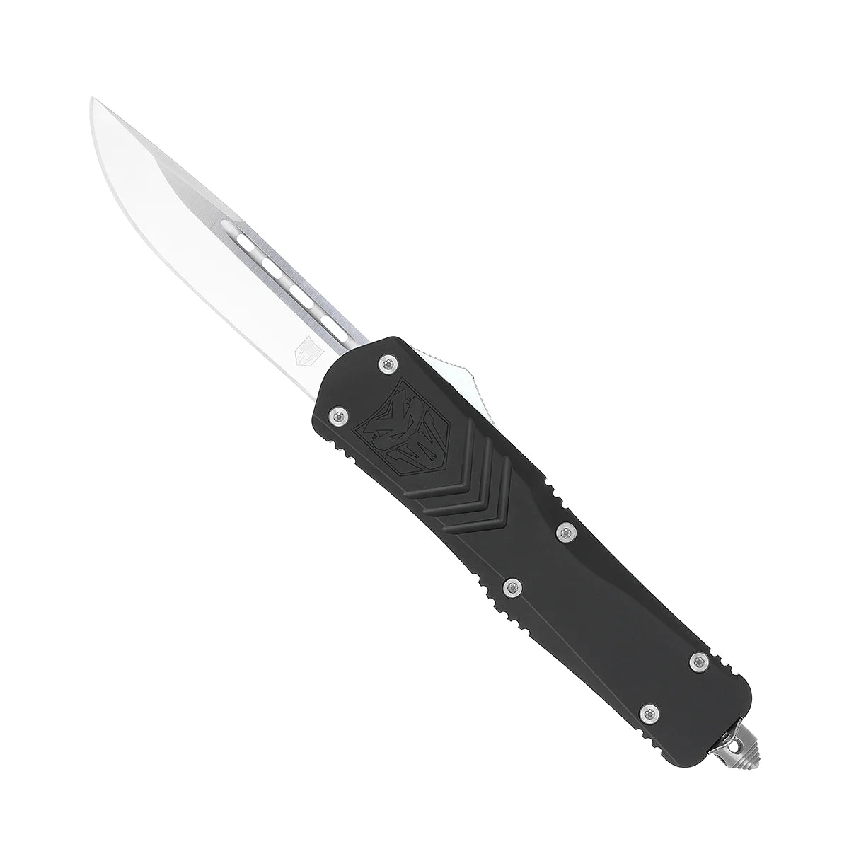 CobraTec Large Black FS-X Drop Point Non-Serrated OTF Knife