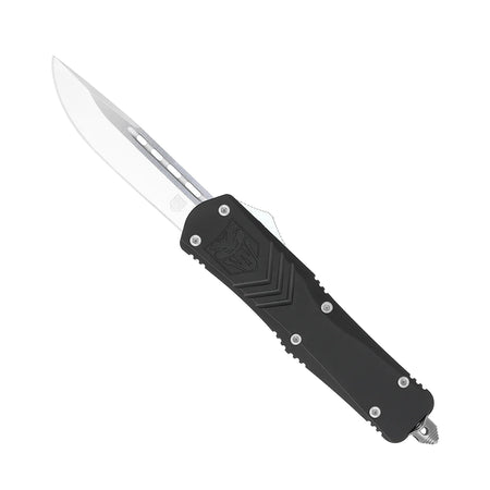 CobraTec Large Black FS-X Drop Point Non-Serrated OTF Knife