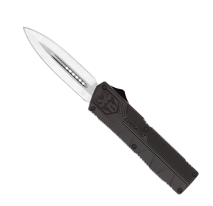 CobraTec Lightweight Black Dagger Blade Non-Serrated OTF Knife