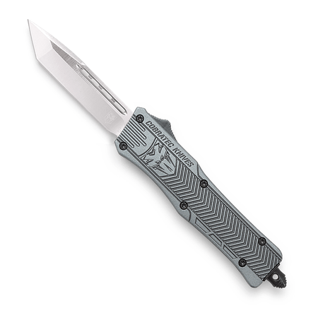 CoBRATec Small Gray Tanto OTF Knife Non-Serrated