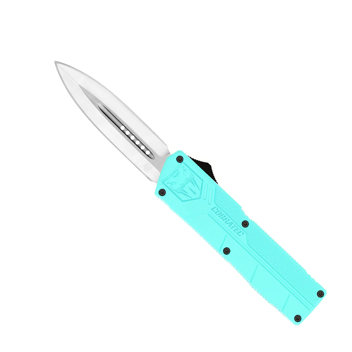 CobraTec Lightweight Tiffany Blue Dagger Non-Serrated OTF Knife