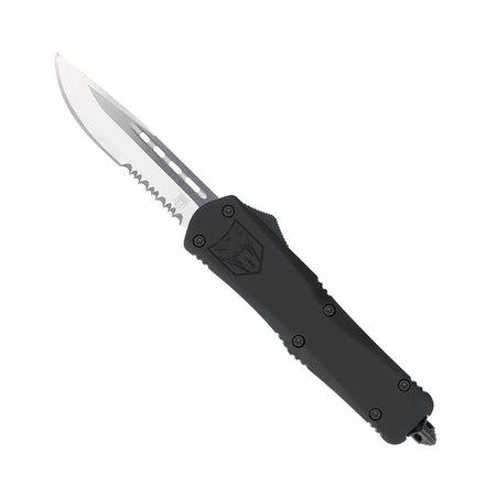 CobraTec Large Black FS-3 Drop Point Serrated OTF Knife