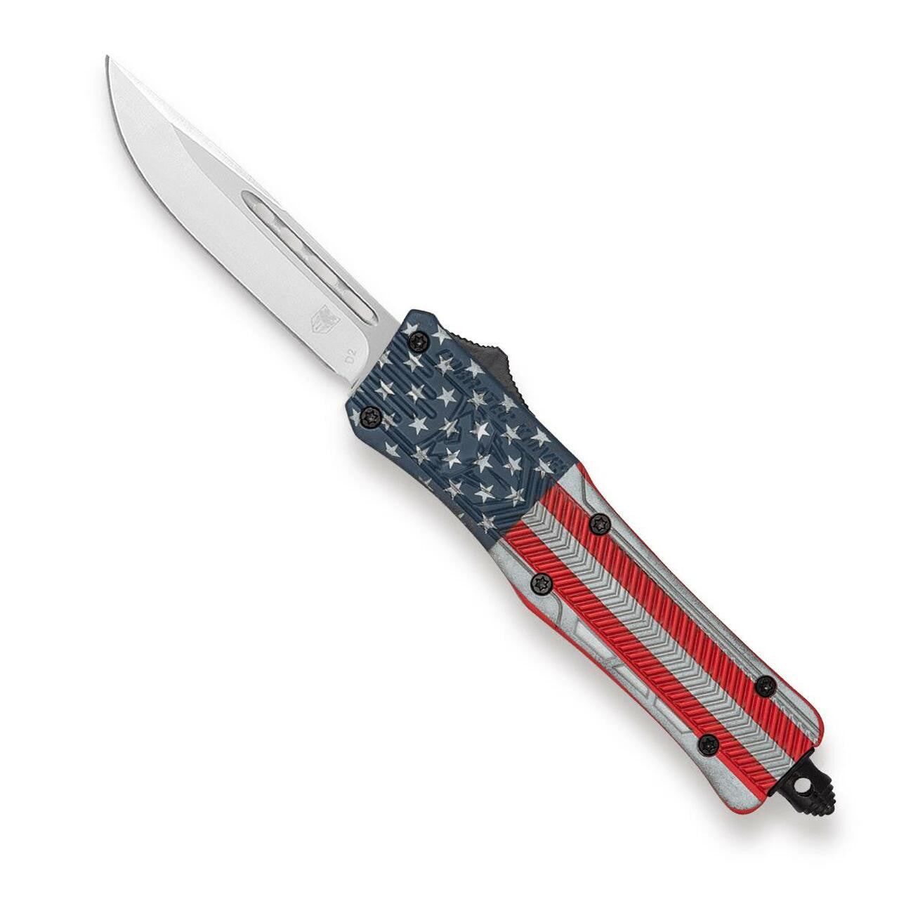 CobraTec Large USA Drop Point Non-Serrated OTF Knife
